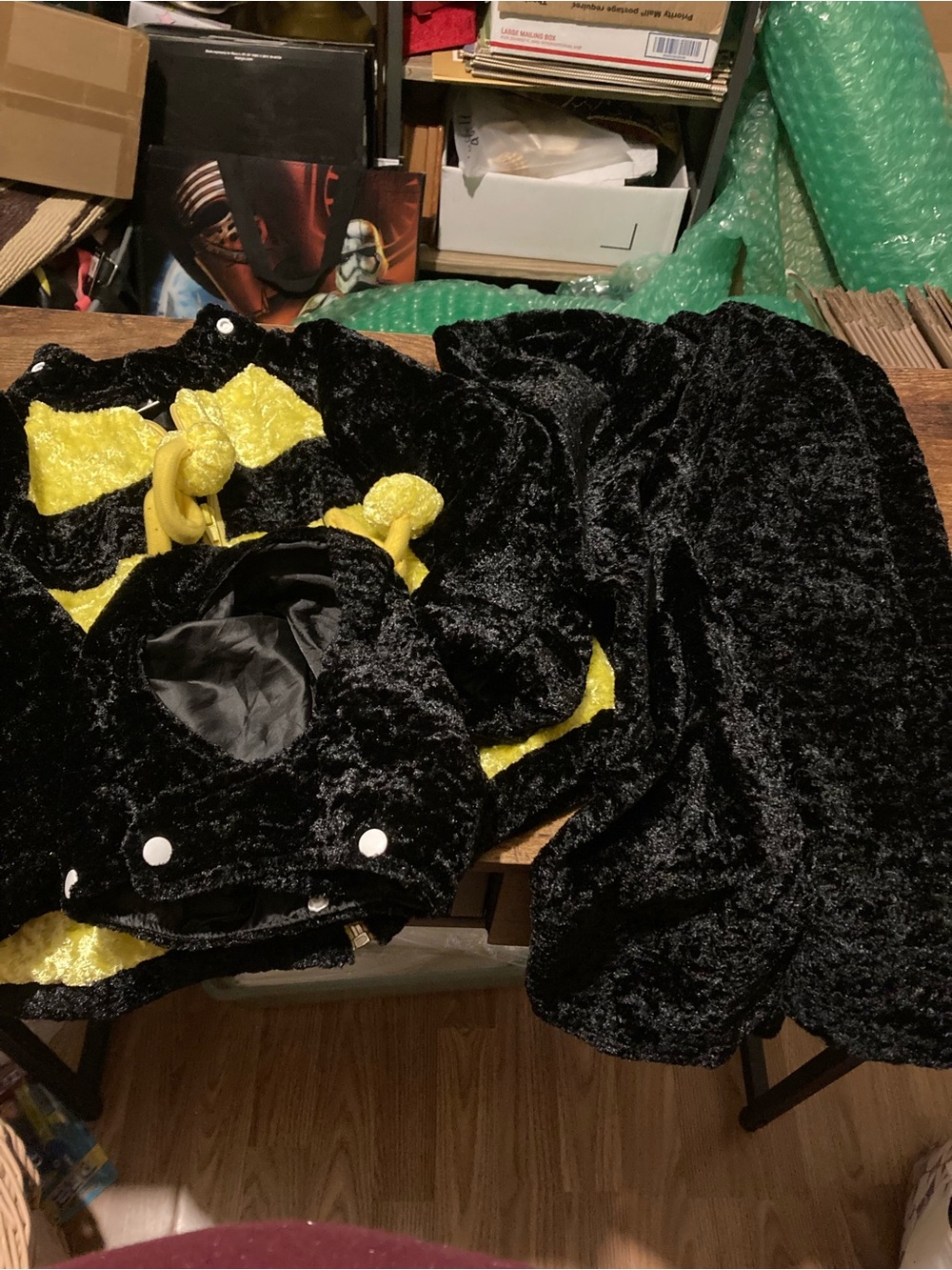 Chrisha Playful Plush bumble bee costume